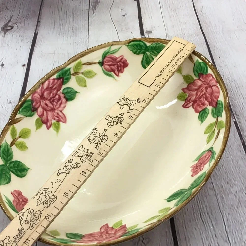 vintage NORLEANS eathware american beauty rose platter or serving bowl